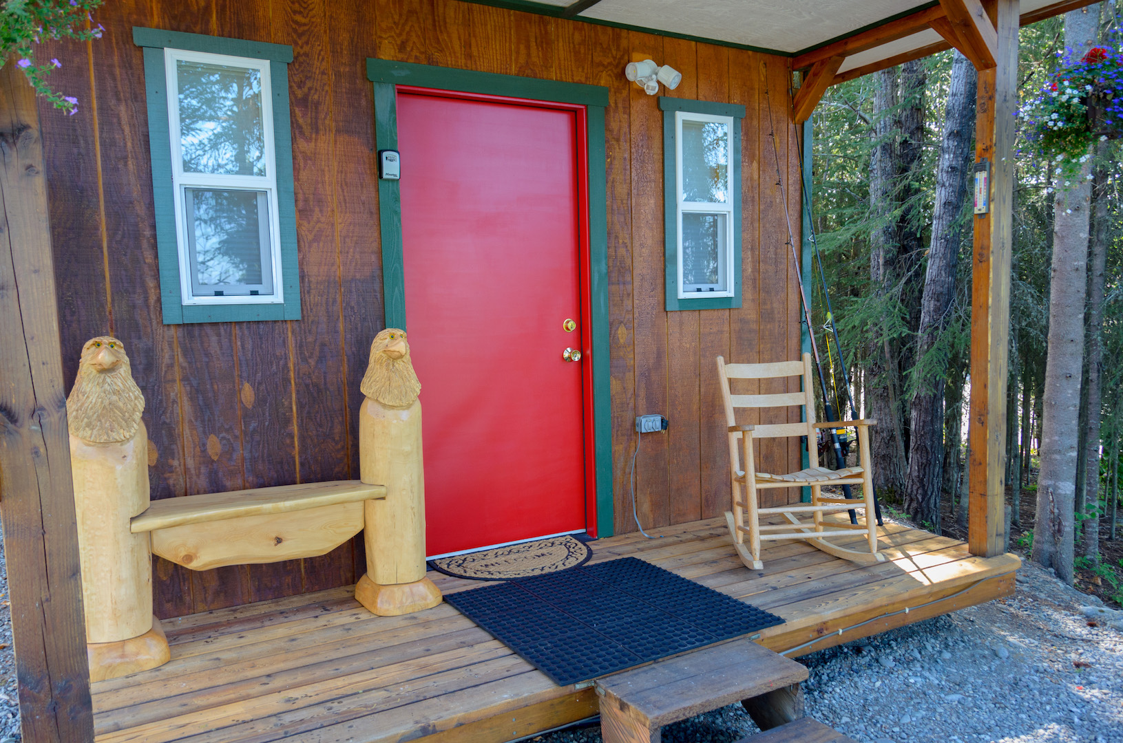 Inside Wolf's Den Dry Cabin